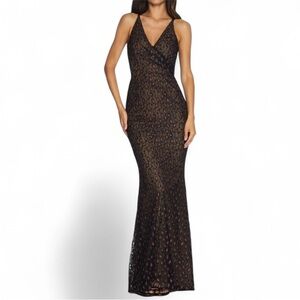 Dress the Population Lace Trumpet Gown XL NWT